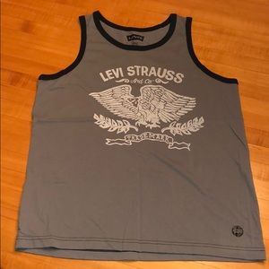 Levi Strauss Shirt Tank Top Men’s L Gray EAGLE